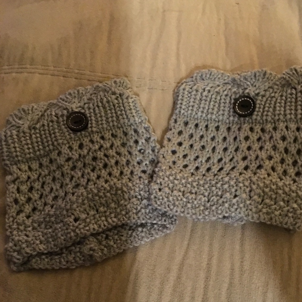 1 Pair of Soft Knitted Boot Cuff brown or black